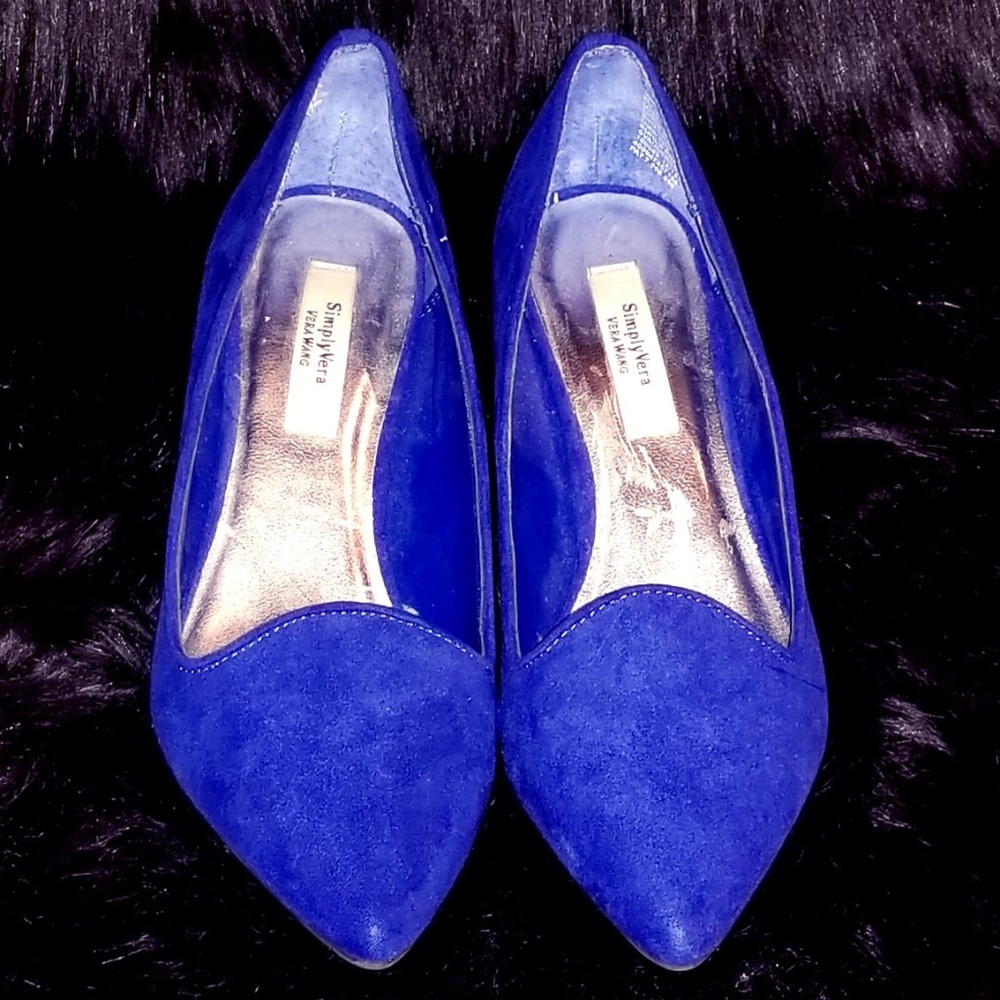 Simply Vera Cobalt Blue Kitten Heels